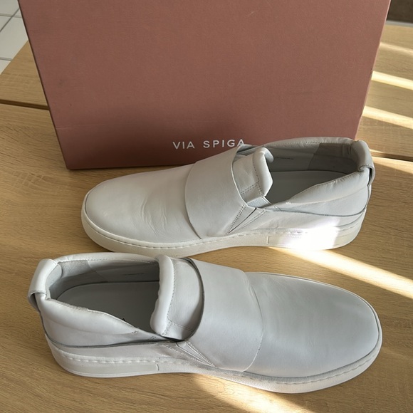 NIB Via Spiga Ryder Slip On Leather Sneakers - Picture 6 of 11